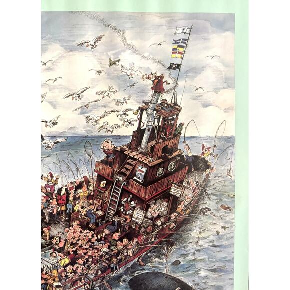 Gary Patterson 20th Anniversary Half-Day Boat Print 11 x 14 1990 - Picture 4 of 8